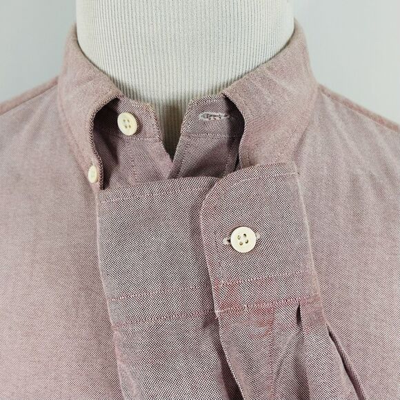 Trumaker Large Bespoke Casual Oxford Shirt Pink 100% Cotton Button Down - Picture 4 of 5